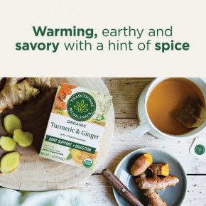 Traditional Medicinals, органическая куркума и имбирь с лабазником, без кофеина, 16 чайных пакетиков в упаковке, 32 г (1,13 унции) в Москве - eco-herb.ru | фото