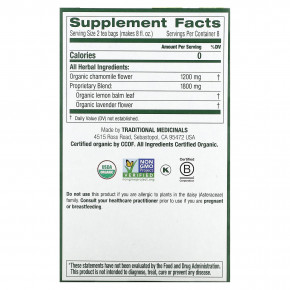 Traditional Medicinals, органические ромашка и лаванда, без кофеина, 16 чайных пакетиков в упаковке, 24 г (0,85 унции) в Москве - eco-herb.ru | фото