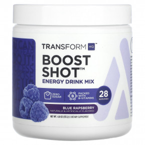 TransformHQ, Boost Shot, смесь для энергетического напитка, голубая малина, 137,2 г (4,8 унции) в Москве - eco-herb.ru | фото