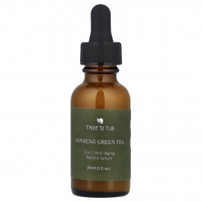 Tree To Tub, Ginseng Green Tea, антивозрастная сыворотка с ретинолом 3 в 1, 30 мл (1 жидк. Унция) - описание | фото