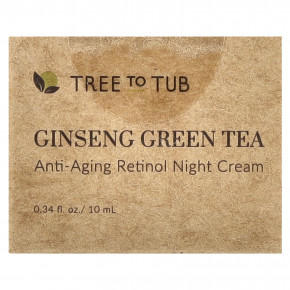 Tree To Tub, Ginseng Green Tea, антивозрастной ночной крем с ретинолом, 10 мл (0,34 жидк. унц.) в Москве - eco-herb.ru | фото