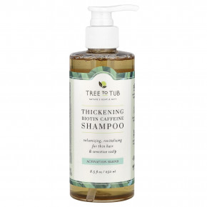 Tree To Tub, Густой шампунь с биотином и кофеином, смесь для активации, 250 мл (8,5 жидк. Унции) - описание | фото