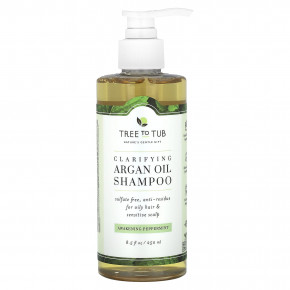 Tree To Tub, очищающий шампунь с аргановым маслом, бодрящая перечная мята, 250 мл (8,5 жидк. унции) - подробнее Tree To Tub, очищающий шампунь с аргановым маслом, бодрящая перечная мята, 250 мл (8,5 жидк. унции) - описание