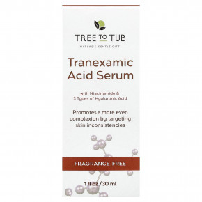Tree To Tub, Сыворотка с транексамовой кислотой, без отдушек, 30 мл (1 жидк. Унция) в Москве - eco-herb.ru | изображение Tree To Tub, Сыворотка с транексамовой кислотой, без отдушек, 30 мл (1 жидк. Унция) в Москве - eco-herb.ru | фото