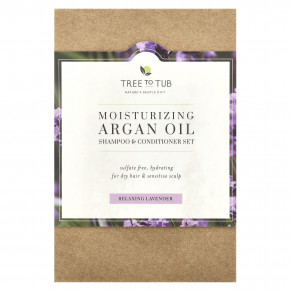 Tree To Tub, Увлажняющий набор шампуня и кондиционера с аргановым маслом, для сухих волос, расслабляющая лаванда, набор из 2 предметов, по 250 мл (8,5 жидк. Унции) в Москве - eco-herb.ru | фото