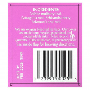 Triple Leaf Tea, чай из листьев шелковицы, без кофеина, 20 чайных пакетиков, 33 г (1,16 унции) в Москве - eco-herb.ru | фото