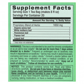 Triple Leaf Tea, Ultra Slim, травяной чай, с листьями белой шелковицы, без кофеина, 20 чайных пакетиков, 33 г (1,16 унции) в Москве - eco-herb.ru | фото