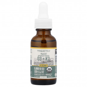 Triquetra Health, Plant-D3®, цельнопищевые витамины D3 и K2, 30 мл (1 жидк. унция) в Москве - eco-herb.ru | фото