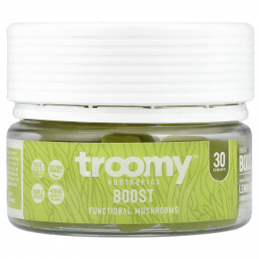 Troomy Nootropics, Boost, функциональные жевательные таблетки с грибами, лимон и лайм, 30 жевательных таблеток - подробнее Troomy Nootropics, Boost, функциональные жевательные таблетки с грибами, лимон и лайм, 30 жевательных таблеток - описание