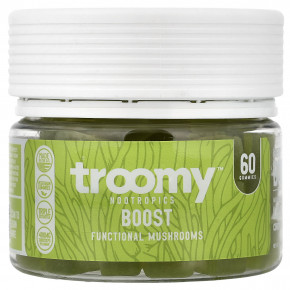 Troomy Nootropics, Boost, Functional Mushrooms Gummies, Lemon Lime, 60 Gummies, 9.52 oz (270 g) в Москве - eco-herb.ru | изображение Troomy Nootropics, Boost, Functional Mushrooms Gummies, Lemon Lime, 60 Gummies, 9.52 oz (270 g) в Москве - eco-herb.ru | фото
