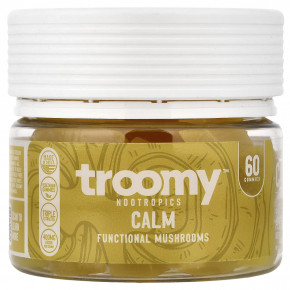 Troomy Nootropics, Calm, Functional Mushrooms Gummies, Pineapple Peach, 60 Gummies, 9.52 oz (270 g) в Москве - eco-herb.ru | изображение Troomy Nootropics, Calm, Functional Mushrooms Gummies, Pineapple Peach, 60 Gummies, 9.52 oz (270 g) в Москве - eco-herb.ru | фото