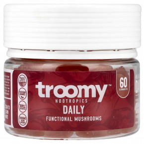 Troomy Nootropics, Daily, Functional Mushrooms Gummies, Strawberry Mango, 60 Gummies, 9.52 oz (270 g) в Москве - eco-herb.ru | изображение Troomy Nootropics, Daily, Functional Mushrooms Gummies, Strawberry Mango, 60 Gummies, 9.52 oz (270 g) в Москве - eco-herb.ru | фото