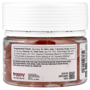 Troomy Nootropics, Daily, Functional Mushrooms Gummies, Strawberry Mango, 60 Gummies, 9.52 oz (270 g) в Москве - eco-herb.ru | изображение Troomy Nootropics, Daily, Functional Mushrooms Gummies, Strawberry Mango, 60 Gummies, 9.52 oz (270 g) в Москве - eco-herb.ru | фото