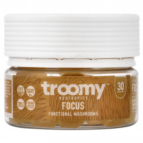 Troomy Nootropics, Focus, Functional Mushrooms Gummies, Passionfruit Tangerine, 30 Gummies, 4.76 oz (135 g) - подробнее Troomy Nootropics, Focus, Functional Mushrooms Gummies, Passionfruit Tangerine, 30 Gummies, 4.76 oz (135 g) - описание