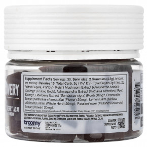 Troomy Nootropics, Recovery, Functional Mushrooms Gummies, Harvest Berry Acai, 60 Gummies, 9.52 oz (270 g) в Москве - eco-herb.ru | фото