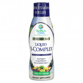 Tropical Oasis, Premium, Liquid B-Complex, 16 fl oz (480 ml) - описание | фото