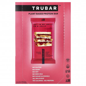 Trubar, Get In My Belly, протеиновый батончик на растительной основе, 12 батончиков по 50 г (1,76 унции) - подробнее Trubar, Get In My Belly, протеиновый батончик на растительной основе, 12 батончиков по 50 г (1,76 унции) - описание