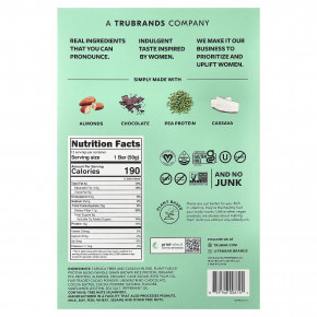 Trubar, протеиновый батончик на растительной основе, мятная крошка, 12 батончиков по 50 г (1,76 унции) в Москве - eco-herb.ru | фото