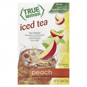 True Citrus, холодный чай, персик, 6 пакетиков по 3 г (0,11 унции) (Товар снят с продажи) в Москве - eco-herb.ru | фото