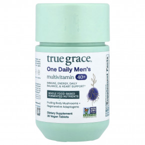 True Grace, One Daily Multivitamin, мультивитамины для мужчин от 40 лет, 30 веганских таблеток в Москве - eco-herb.ru | фото