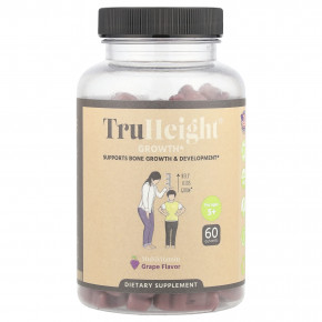 TruHeight, Growth Gummies, мультивитамины, для детей от 5 лет, с виноградом, 60 жевательных таблеток в Москве - eco-herb.ru | фото