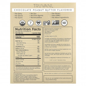 Truvani, Plant Based Protein, Chocolate Peanut Butter, 10 Packs, 1.27 oz (36 g) Each в Москве - eco-herb.ru | фото