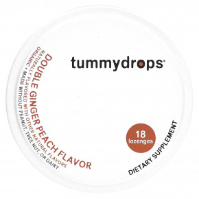 Tummydrops, Двойной имбирь и персик, 18 пастилок - описание | фото