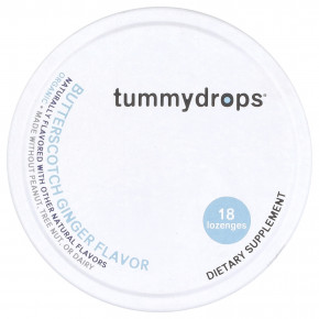 Tummydrops, Ириски и имбирь, 18 пастилок - описание