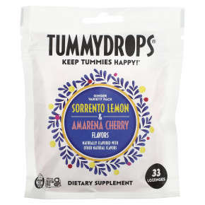 Tummydrops, Органический имбирь, 33 пастилки - описание