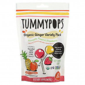 Tummydrops, Tummypops, органический имбирь, 21 шт. - описание | фото