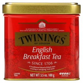 Twinings, «Английский завтрак», рассыпной чай, 100 г (3,5 унции) в Москве - eco-herb.ru | фото