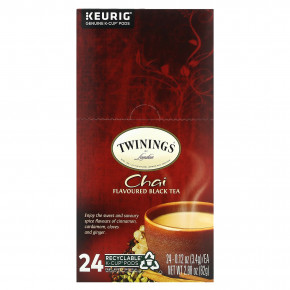 Twinings, Ароматизированный черный чай, чай, 24 чашки, по 3,4 г (0,12 унции) - описание