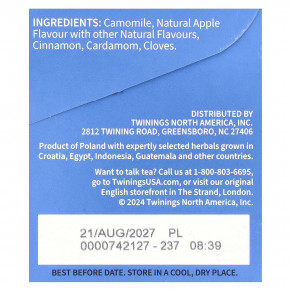 Twinings, Ароматизированный травяной чай, зимние специи, без кофеина, 20 чайных пакетиков, 40 г (1,41 унции) в Москве - eco-herb.ru | изображение Twinings, Ароматизированный травяной чай, зимние специи, без кофеина, 20 чайных пакетиков, 40 г (1,41 унции) в Москве - eco-herb.ru | фото