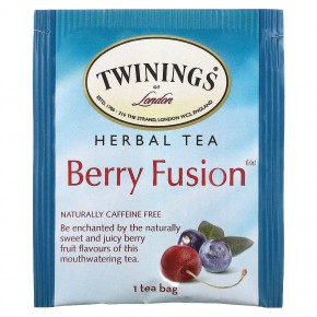 Twinings, Berry Fusion, травяной чай, без кофеина, 20 чайных пакетиков, 40 г (1,41 унции) в Москве - eco-herb.ru | фото