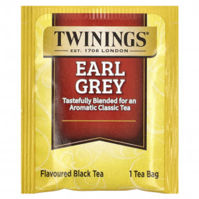 Twinings, Черный чай Earl Grey, 100 чайных пакетиков, 200 г (7,05 унции) в Москве - eco-herb.ru | фото