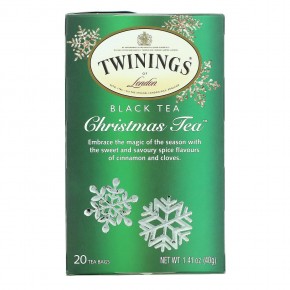 Twinings, Christmas Tea, черный чай, 20 чайных пакетиков, 40 г (1,41 унции) - описание