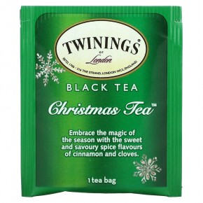 Twinings, Christmas Tea, черный чай, 20 чайных пакетиков, 40 г (1,41 унции) в Москве - eco-herb.ru | фото