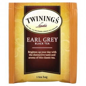 Twinings, Черный чай Earl Grey, 100 чайных пакетиков, 200 г (7,05 унции) в Москве - eco-herb.ru | фото