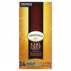 Twinings, Earl Grey Black Tea, 24 K-Cups, 0.11 oz (3 g) Each в Москве - eco-herb.ru | фото