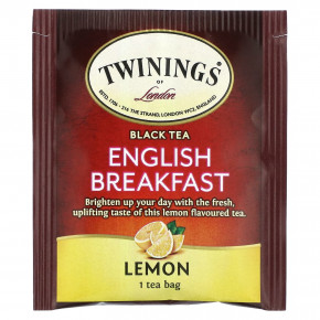 Twinings, English Breakfast, черный чай, лимон, 20 чайных пакетиков 40 г (1,41 унции) (Товар снят с продажи) в Москве - eco-herb.ru | фото