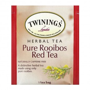 Twinings, Herbal Tea, Pure Rooibos Red Tea, Caffeine Free, 20 Tea Bags, 1.41 oz (40 g) в Москве - eco-herb.ru | фото