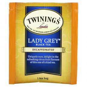 Twinings, Lady Grey, черный чай, без кофеина, 20 чайных пакетиков, 40 г (1,41 унции) в Москве - eco-herb.ru | фото