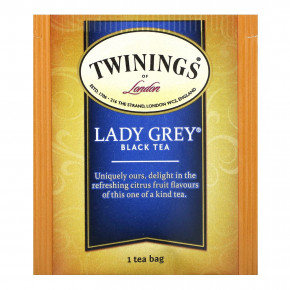 Twinings, Леди Грей®, ароматизированный черный чай, 20 чайных пакетиков, 40 г (1,41 унции) в Москве - eco-herb.ru | фото