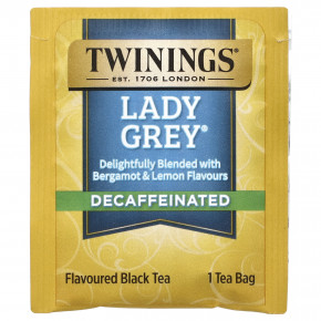 Twinings, Леди Грей®, ароматизированный черный чай, без кофеина, 20 чайных пакетиков, 40 г (1,41 унции) в Москве - eco-herb.ru | изображение Twinings, Леди Грей®, ароматизированный черный чай, без кофеина, 20 чайных пакетиков, 40 г (1,41 унции) в Москве - eco-herb.ru | фото
