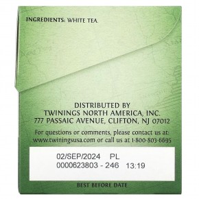 Twinings, Чистый белый чай, 20 чайных пакетиков, 30 г (1,06 унции) в Москве - eco-herb.ru | фото
