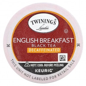 Twinings, Чистый черный чай, английский завтрак, без кофеина, 24 капсулы, по 3,2 г (0,11 унции) в Москве - eco-herb.ru | фото