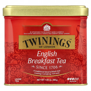 Twinings, рассыпной чай 'Английский завтрак', 200 г (7,05 унции) - описание | фото