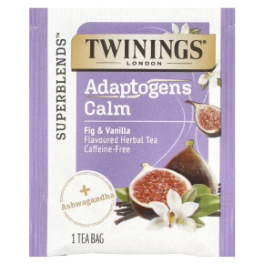 Twinings, Superblends ™, травяной чай с адаптогенами, инжир и ваниль, без кофеина, 18 чайных пакетиков, 36 г (1,27 унции) в Москве - eco-herb.ru | изображение Twinings, Superblends ™, травяной чай с адаптогенами, инжир и ваниль, без кофеина, 18 чайных пакетиков, 36 г (1,27 унции) в Москве - eco-herb.ru | фото