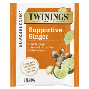 Twinings, Support, травяной чай из белого гибискуса, лайм и имбирь, без кофеина, 18 чайных пакетиков, 27 г (0,95 унции) (Товар снят с продажи) в Москве - eco-herb.ru | изображение Twinings, Support, травяной чай из белого гибискуса, лайм и имбирь, без кофеина, 18 чайных пакетиков, 27 г (0,95 унции) (Товар снят с продажи) в Москве - eco-herb.ru | фото