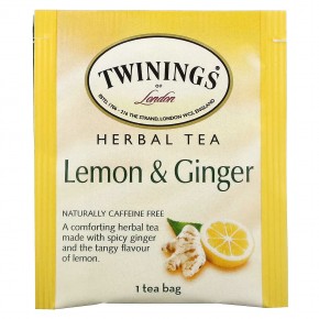 Twinings, травяной чай, без кофеина, лимон и имбирь, 25 пакетиков, 1,32 унции (37,5 г) в Москве - eco-herb.ru | фото